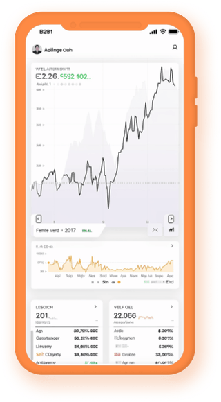 Aplikasi pelacak aset kripto di perangkat mobile dengan data statistik langsung